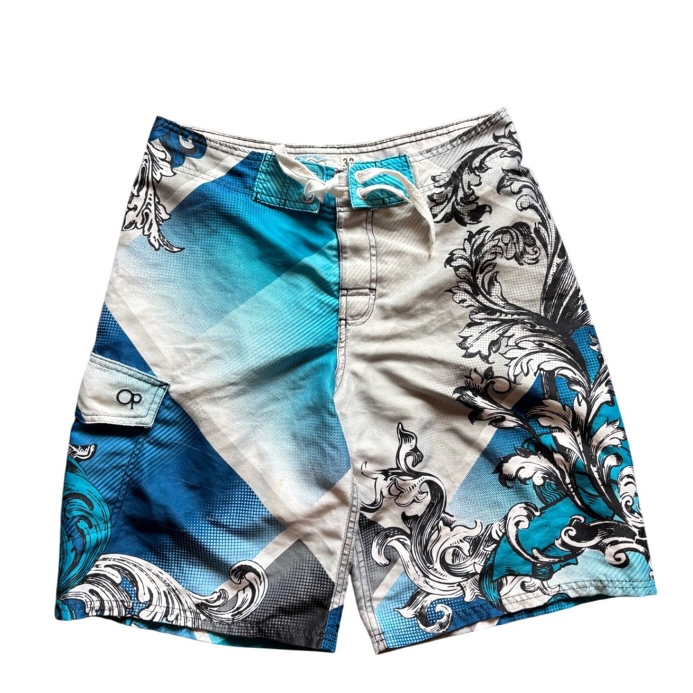 Y2K OP Ocean Pacific Surf Board Short Swim Trunks Size 30